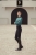 Koszulka treningowa damska Eskadron Half-Zip w kolorze vintage green zaprezentowana przez modelkę