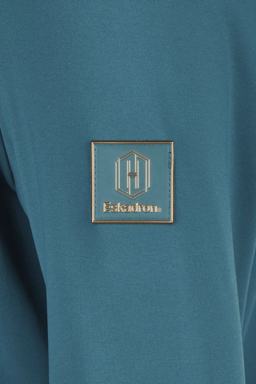 Koszulka treningowa damska Eskadron Half-Zip w kolorze vintage green z logo na ramieniu