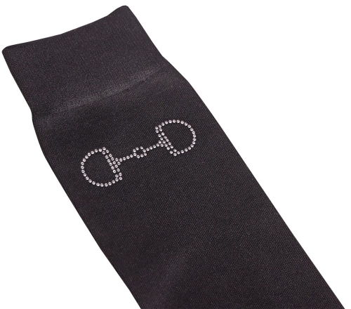 Podkolanówki jeździeckie z kryształkami w kolorze czarnym Harry's Horse Bit