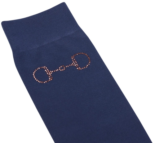 Podkolanówki jeździeckie z kryształkami w kolorze granatowym Harry's Horse Bit