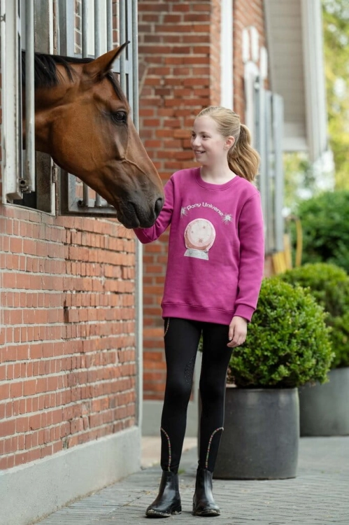 Bluza do jazdy konnej dla dziewczynki w kolorze magenta HKM Polly