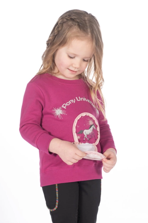 Bluza z koniem dla dziewczynki w kolorze magenta HKM Polly