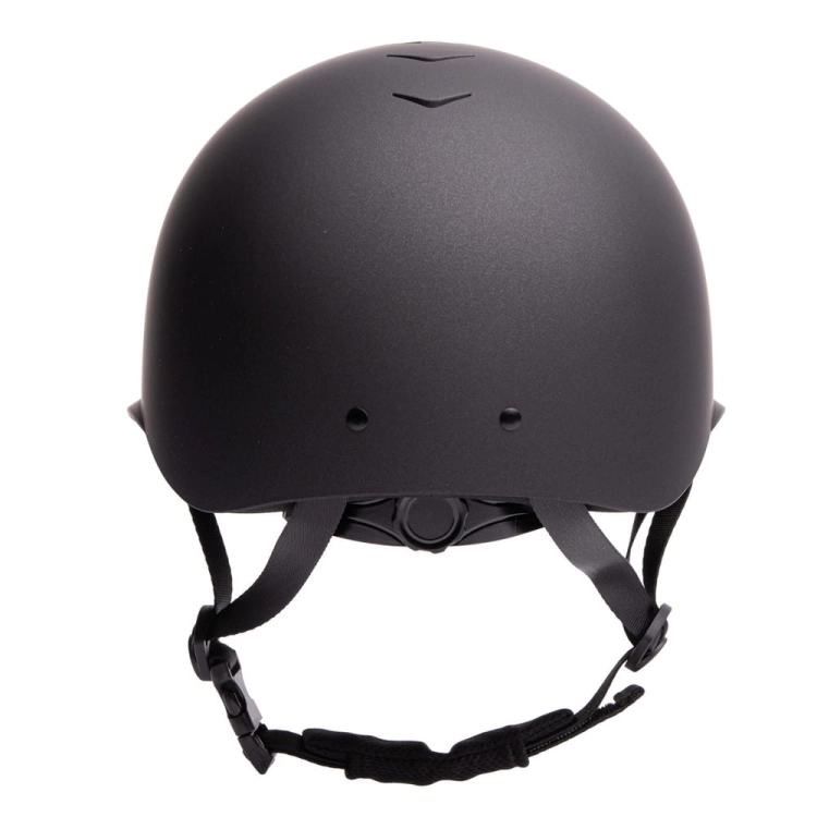 Kask jeździecki w kolorze czarnym Harry's Horse PRO F1 Mat widoczny z tyłu