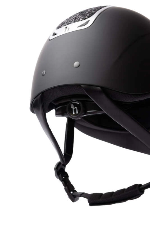 Kask jeździecki z regulacją Horze Arix II Crystal w kolorze czarnym