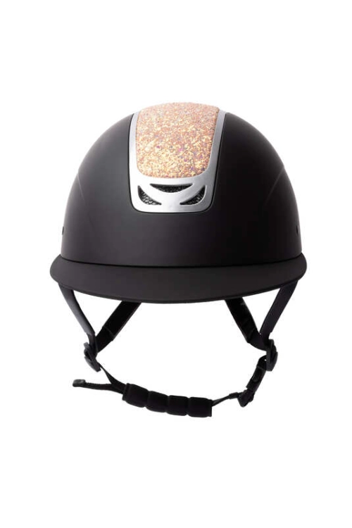Kask do jazdy konnej Horze Arix II Crystal w kolorze czarnym i różowym