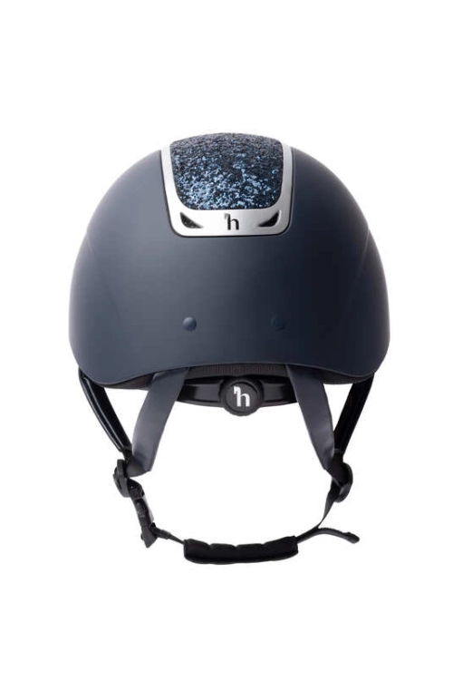 Kask jeździecki z szerokim daszkiem Horze Arix II Crystal w kolorze granatowym