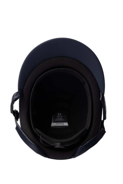 Kask jeździecki z wyjmowaną wyściółką Horze Arix II Crystal w kolorze granatowym i srebrnym