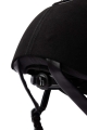 Czarny kask jeździecki z regulacją Horze Solara II z czarnymi kryształkami