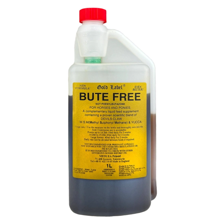 Suplement dla koni na stawy, ścięgna i mięśnie Gold Label Bute Free 1l