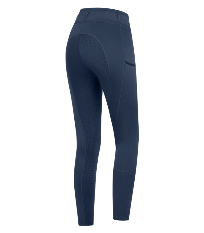 Breginsy damskie na lato ELT Ella w wkolorze denim blue widoczne z tyłu