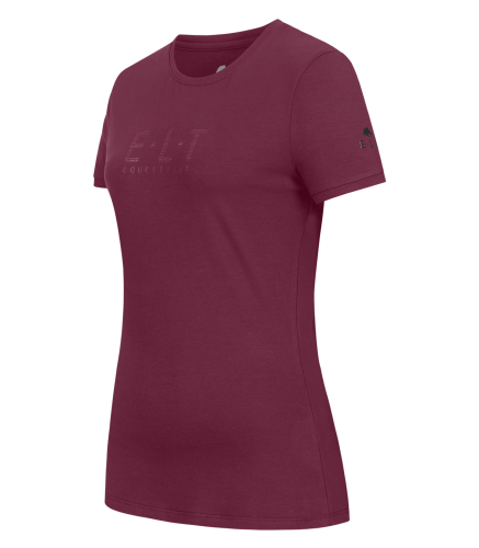 T-shirt jeździecki ELT Perugia w kolorze velvet red