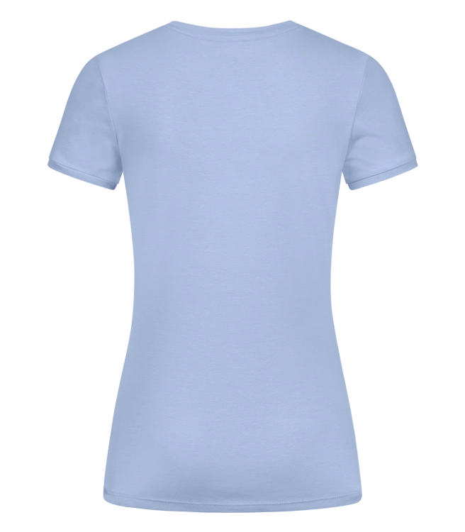 Koszulka jeździecka z krótkim rękawem ELT Perugia w kolorze pastel blue widoczna z tyłu