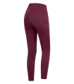 Legginsy do jazdy konnej ELT Ella Glam w kolorze velvet red widoczne z tyłu