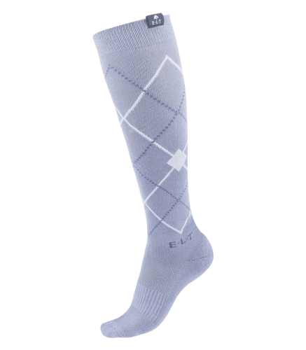 Skarpetki jeździeckie ELT Argyle w kolorze blue grey