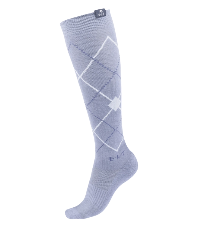 Skarpetki jeździeckie ELT Argyle w kolorze blue grey