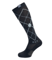 Skarpetki jeździeckie ELT Argyle w kolorze black/stone blue