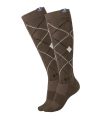Podkolanówki do jazdy konnej  ELT Argyle w kolorze green brown