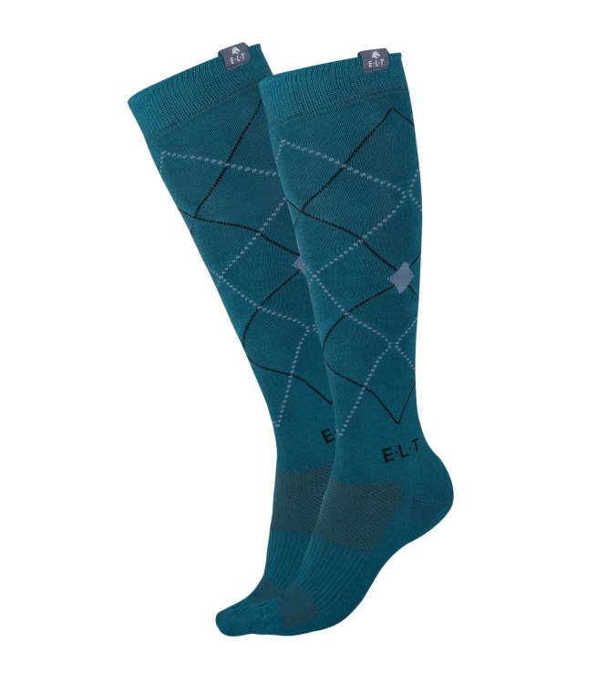 Podkolanówki do jazdy konnej ELT Argyle w kolorze petrol blue