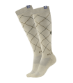 Skarpetki jeździeckie ELT Argyle w kolorze beige grey