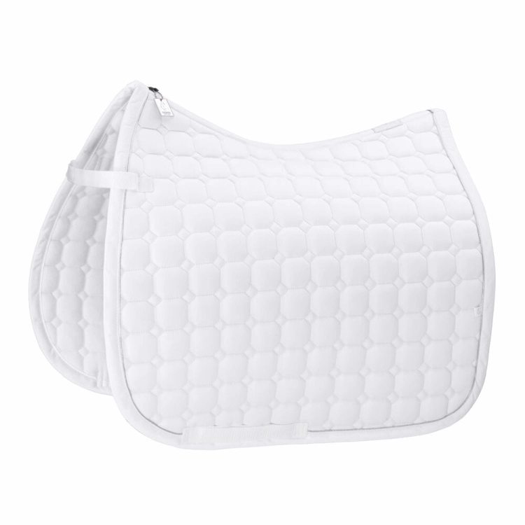 Biały czaprak ujeżdżeniowy dla konia Eskadron Classic Sports Cotton