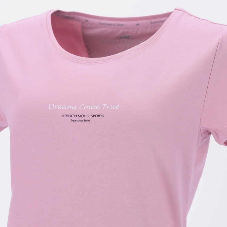 T-shirt jeździecki damski Schockemohle Liv w kolorze różowym