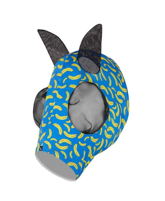 Maska przeciwko owadom dla konia Hore Elastic we wzorze yellow banana