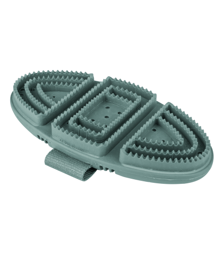 Gumowe zgrzebło dla konia w kolorze zielonym Waldhausen Flex