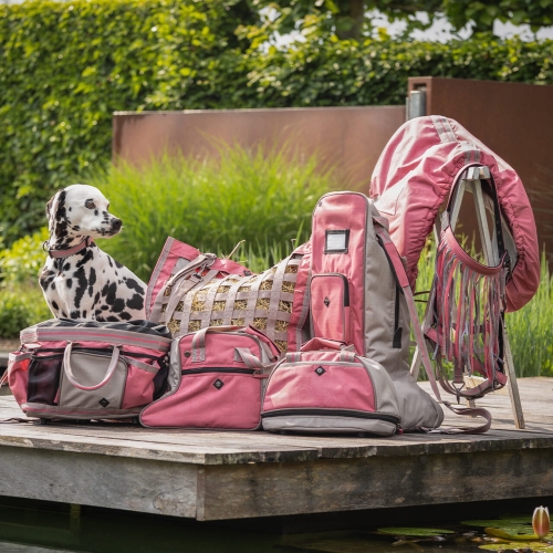 Akcesoria i sprzęt jeździecki w kolorze flamingo pink QHP Collection SS25