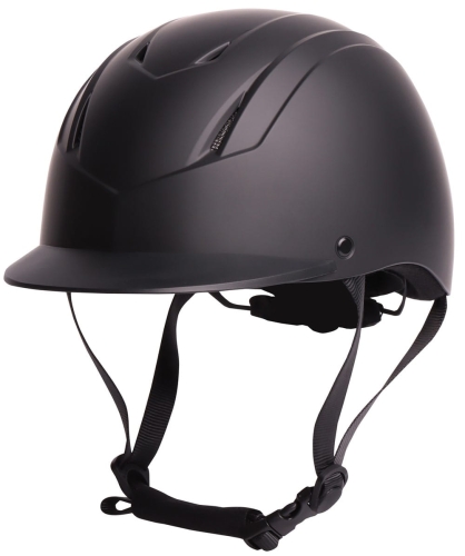 Kask jeździecki Harry's Horse Quartz w kolorze czarnym widoczny z przodu