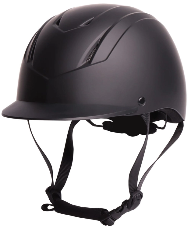 Kask jeździecki Harry's Horse Quartz w kolorze czarnym widoczny z przodu