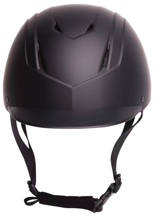 Kask jeździecki Harry's Horse Quartz w kolorze czarnym widoczny z przodu