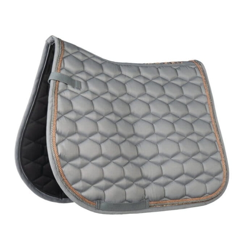 Czaprak wszechstronny  HKM Glamour w kolorze szarym z rosegold