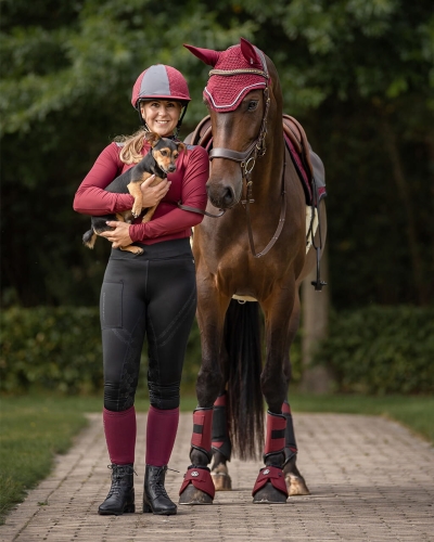 Kaloszki dla konia techniczne QHP w kolorze ruby