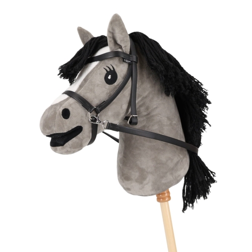 Ogłowie bezwędzidłowe QHP w kolorze czarnym dla Hobby Horse