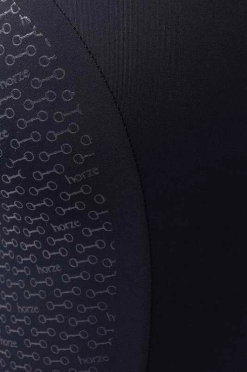 Legginsy jeździeckie z pełnym lejem silikonowym Horze Mathilde w kolorze granatowym