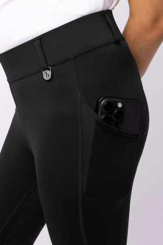 Breginsy z kieszenią na telefon dziecięce Horze Dea w kolorze jet black