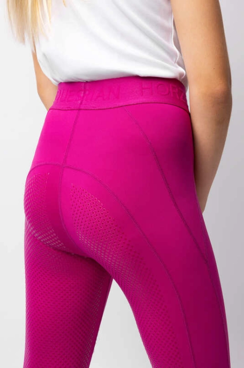 Młodzieżowe breginsy z lejem silikonowym Horze Madison w kolorze beetroot pink