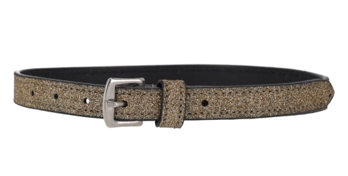 Paski do ostróg z brokatem QHP Shine w kolorze złotym