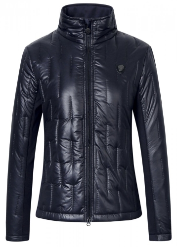 Kurtka jeździecka hybrydowa Covalliero w kolorze granatowym