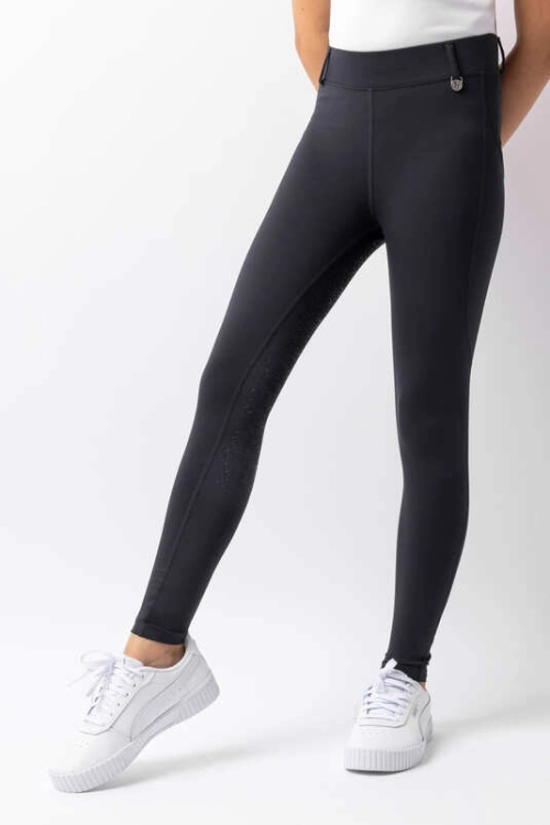Legginsy jeździeckie dziecięce Horze Dea w kolorze navy
