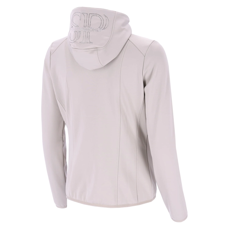 Bluza jeździecka Schockemohle Suzan w kolorze chalk widoczna z tyłu