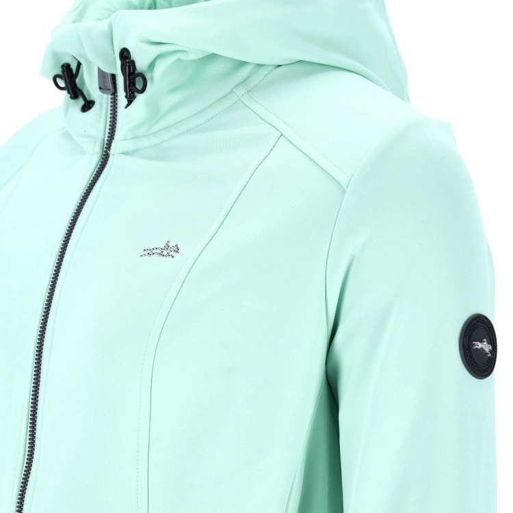 Bluza jeździecka z logo Schockemohle Suzan w kolorze aqua sea widoczna z przodu