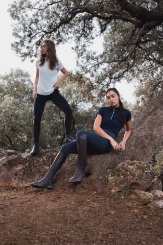 Legginsy jeździeckie damskie Anya w kolorze granatowym