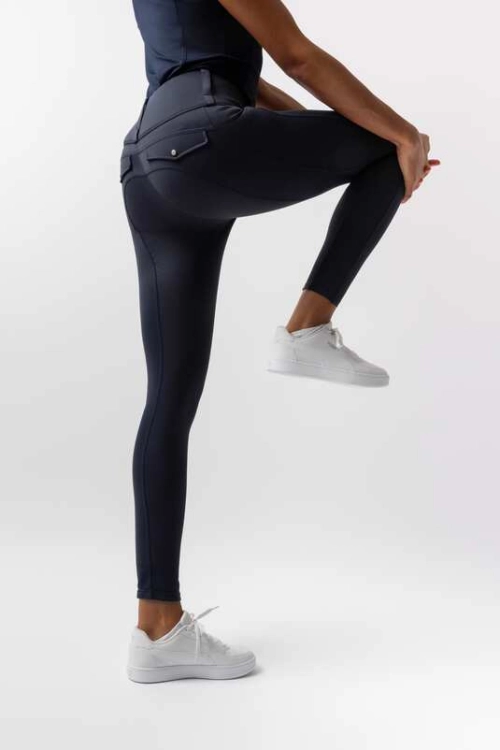 Legginsy jeździeckie damskie Anya w kolorze granatowym