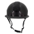 Kask do jazdy konnej z szerokim daszkiem QHP Detroit Polo w kolorze czarnym widoczny z przodu