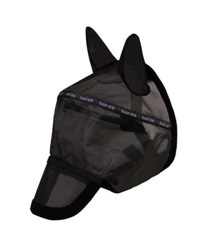 Maska na owady dla konia Horze Wire w kolorze czarnym