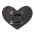 Numerek startowy QHP Heart w kolorze srebrnym