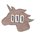 Numer startowy jeździecki QHP Unicorn w kolorze multicolor