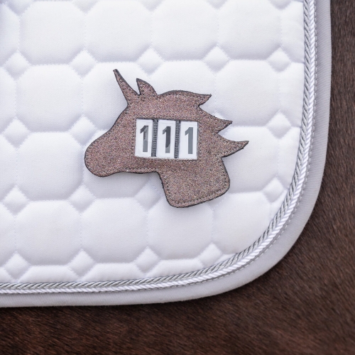 Numerek startowy jeździecki QHP Unicorn w kolorze multicolor