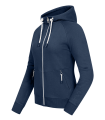Bluza jeździecka z kapturem ELT Pamplona w kolorze granatowym widoczna z boku